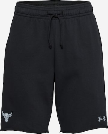 UNDER ARMOUR Workout Pants 'Project Rock' in Black: front