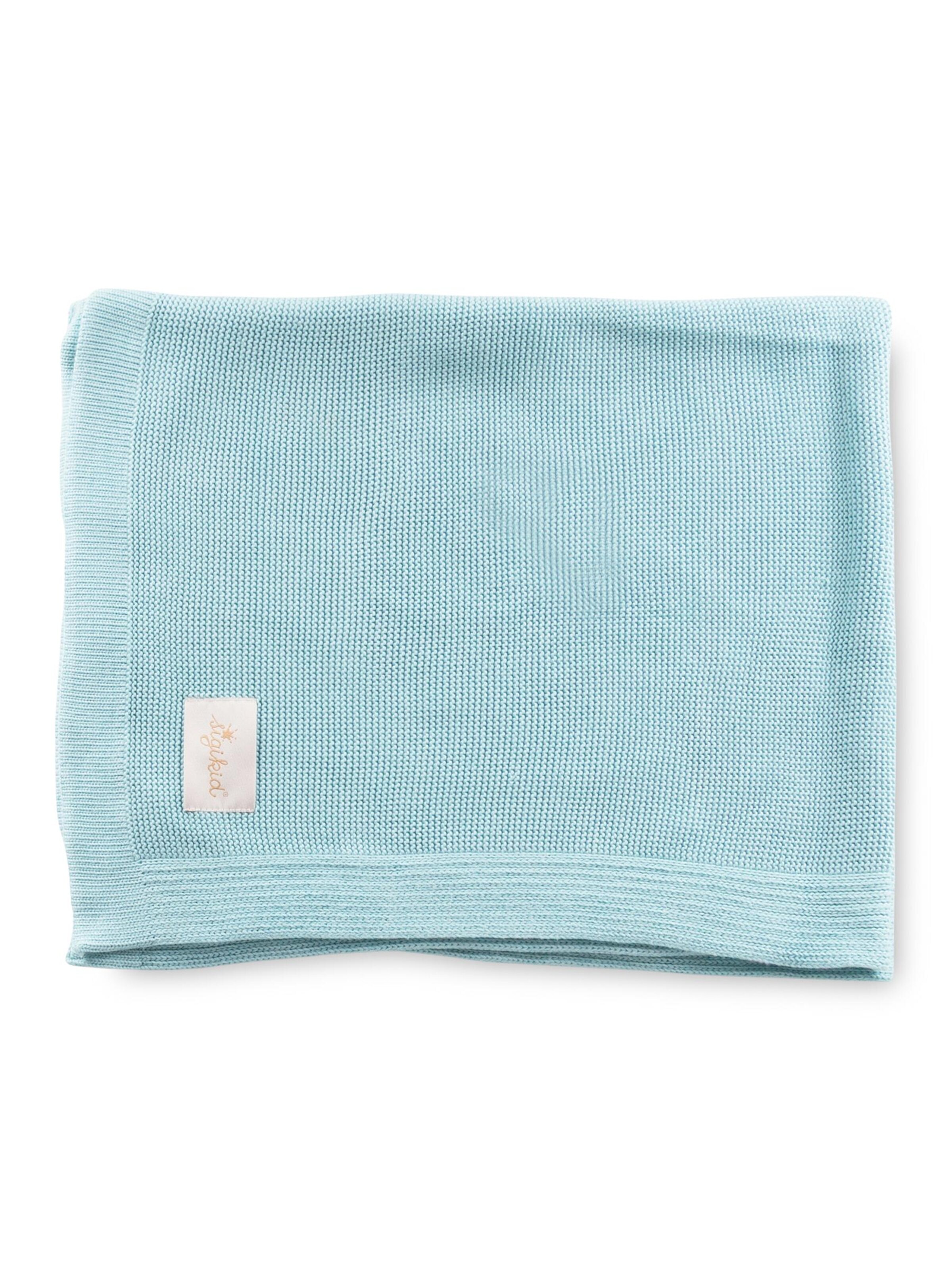 SIGIKID Babydecke 'Strickdecke Knitted Love Babydecke'‌‌‌‌ in Blau
