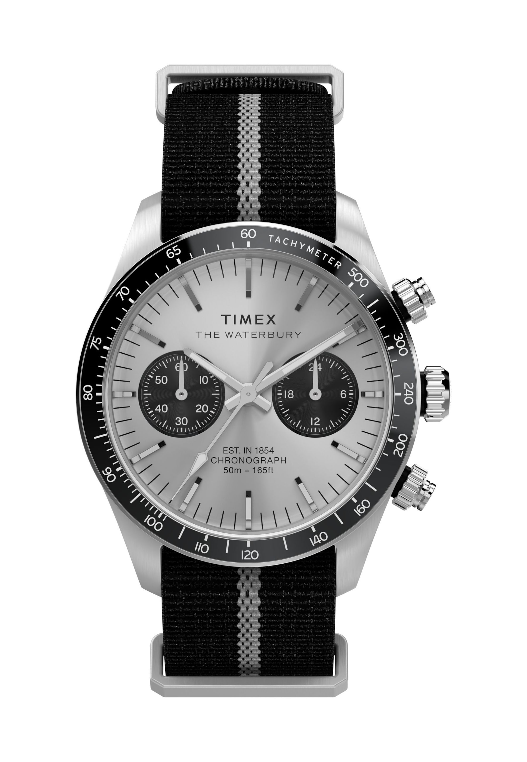 TIMEX Uhr 'Waterbury Heritage' in Schwarz: Vorderseite
