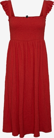 PIECES Καλοκαιρινό φόρεμα 'Keegan' σε κόκκινο: μπροστά