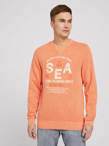 TOM TAILOR Sweatshirt in Orange: front