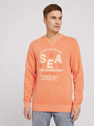 TOM TAILOR - Sweatshirt em laranja: frente