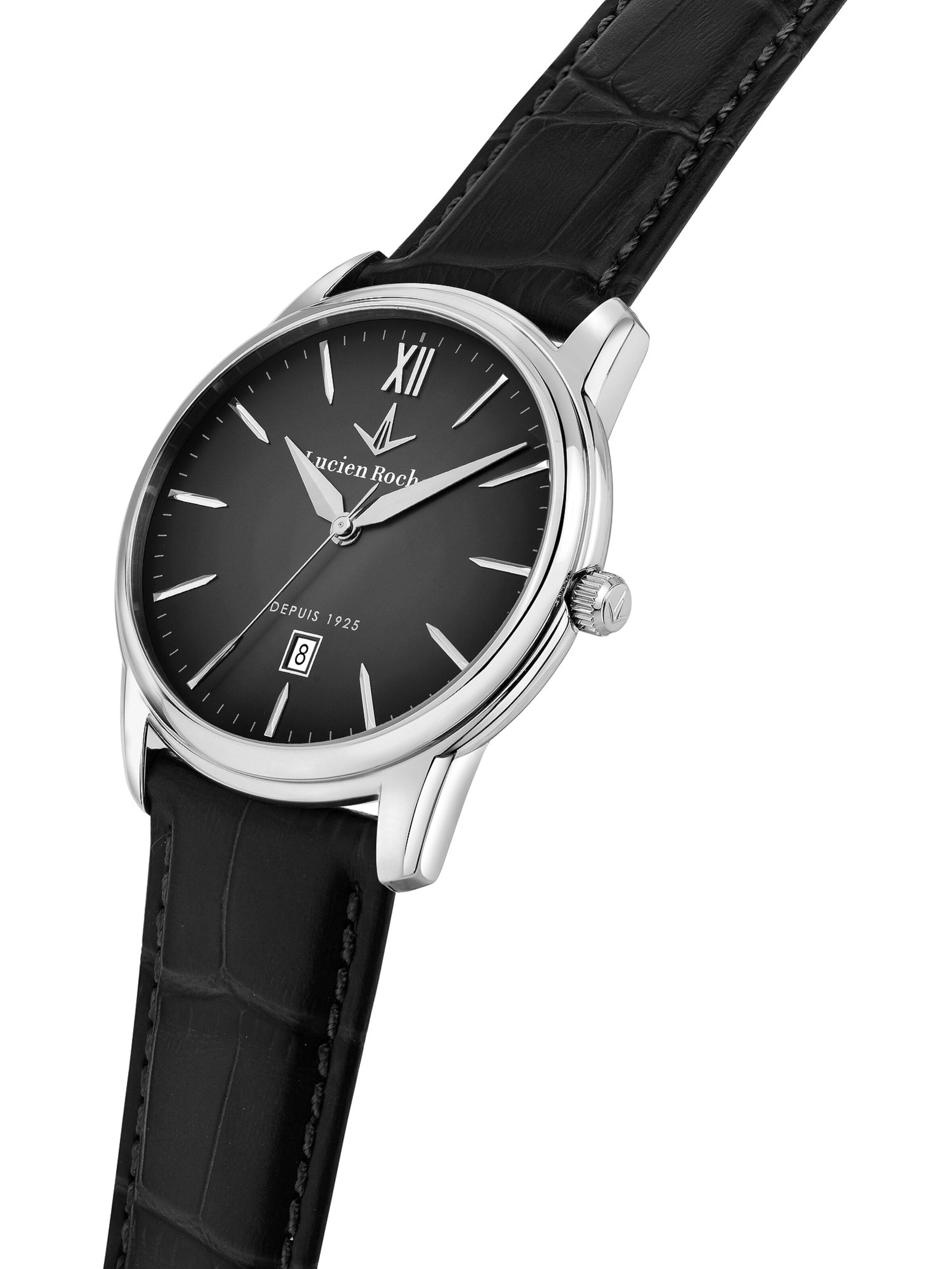 Lucien Rochat Analoguhr in Schwarz