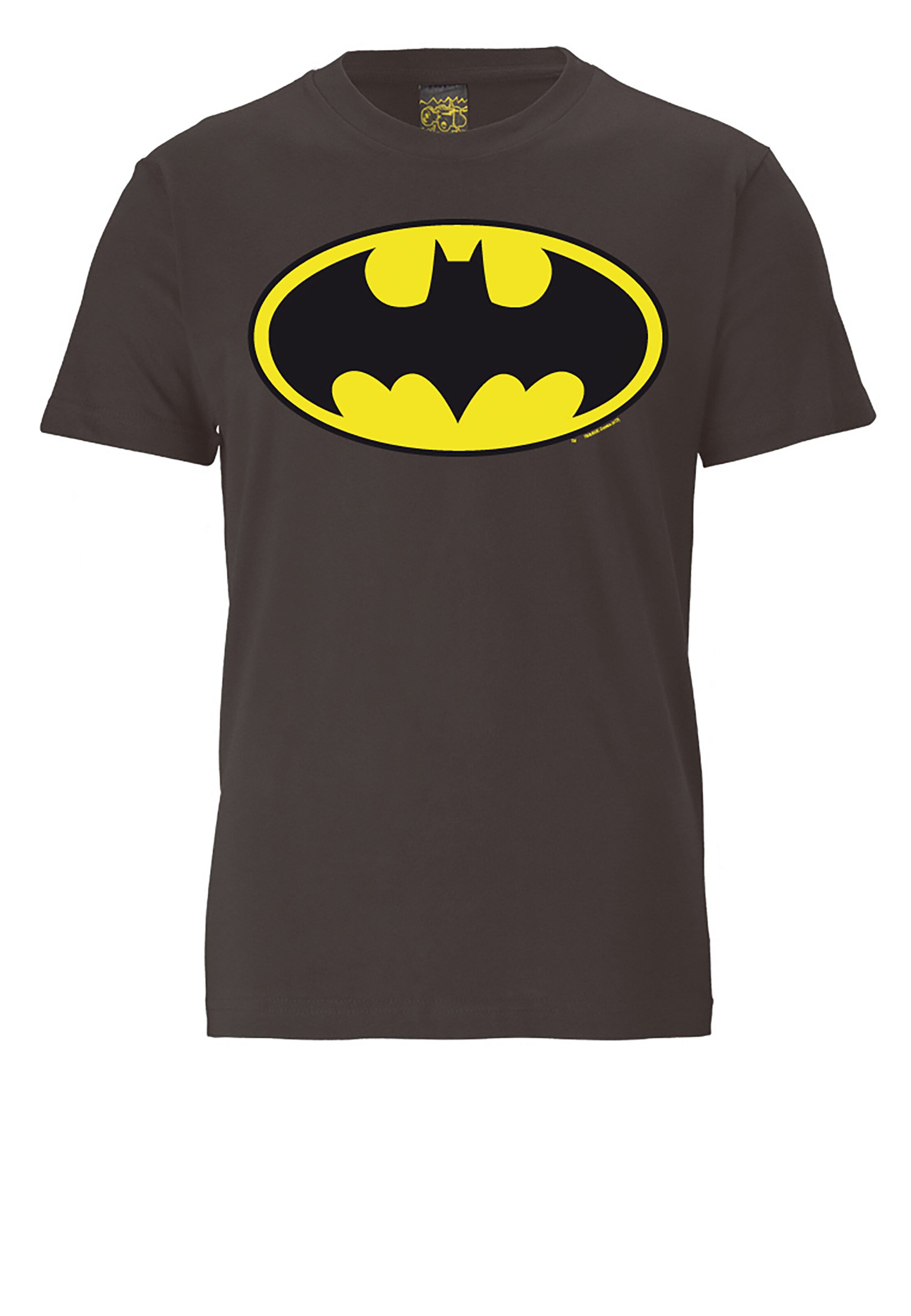 LOGOSHIRT T-Shirt 'Batman - Logo' in Braun: Vorderseite