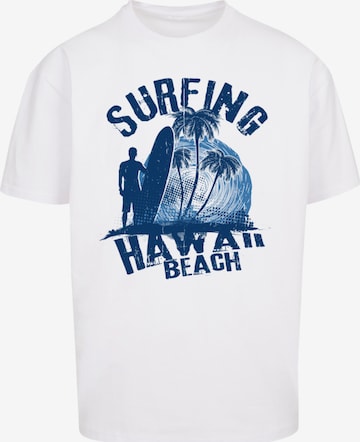 F4NT4STIC T-Shirt 'Hawaii Surf Beach Summer' in Weiß: Vorderseite