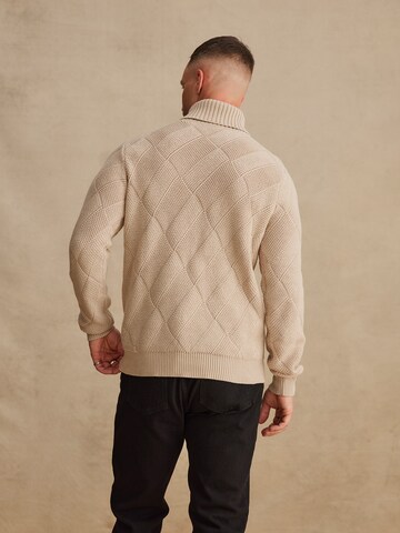 DAN FOX APPAREL Sweter 'Friedrich' w kolorze beżowy