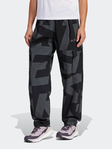 ADIDAS TERREX Regular Outdoorbroek 'Xploric' in Zwart: voorkant