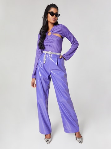 Katy Perry exclusive for ABOUT YOU Wide leg Pants 'Tamara' in Purple