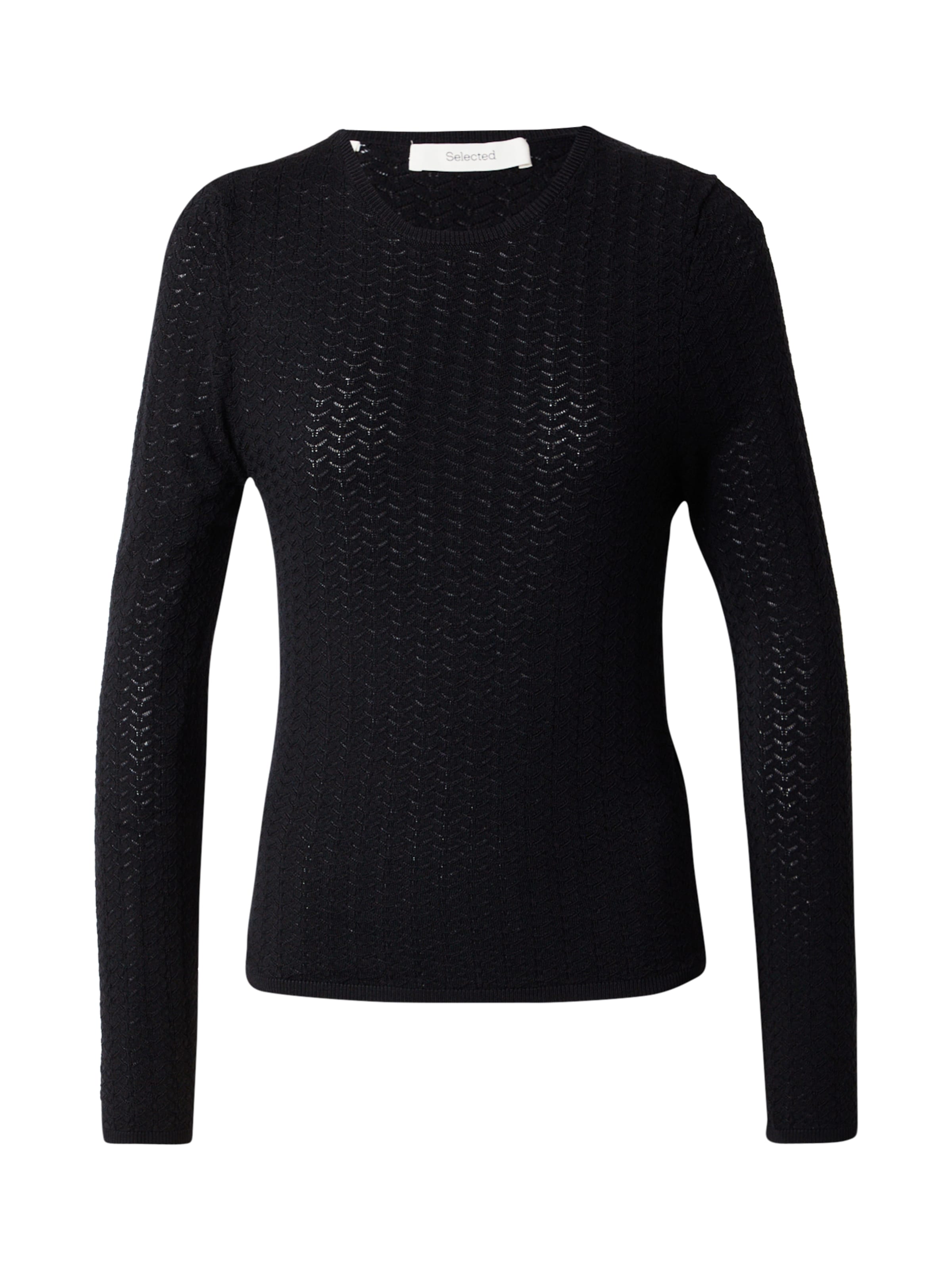SELECTED Πουλόβερ 'SLFNAJA' σε μαύρο: μπροστά