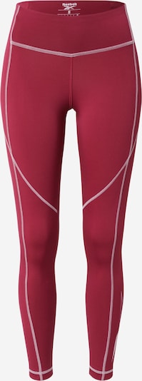 Pantaloni sport 'Wor' Reebok Sport pe roșu bordeaux / alb, Vizualizare produs