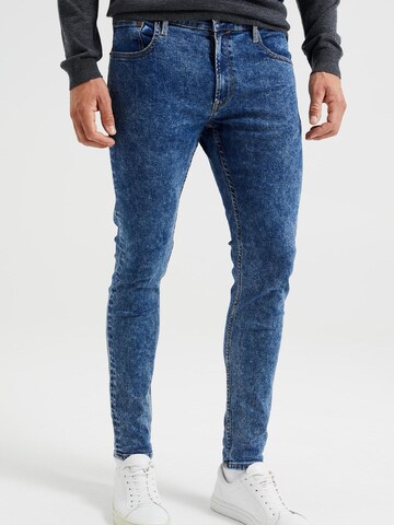 WE Fashion Skinny Jeans in Blauw: voorkant