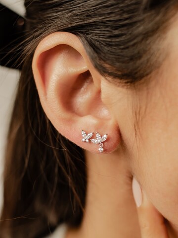 Hey Happiness Ohrringe 'Floral' in Silber