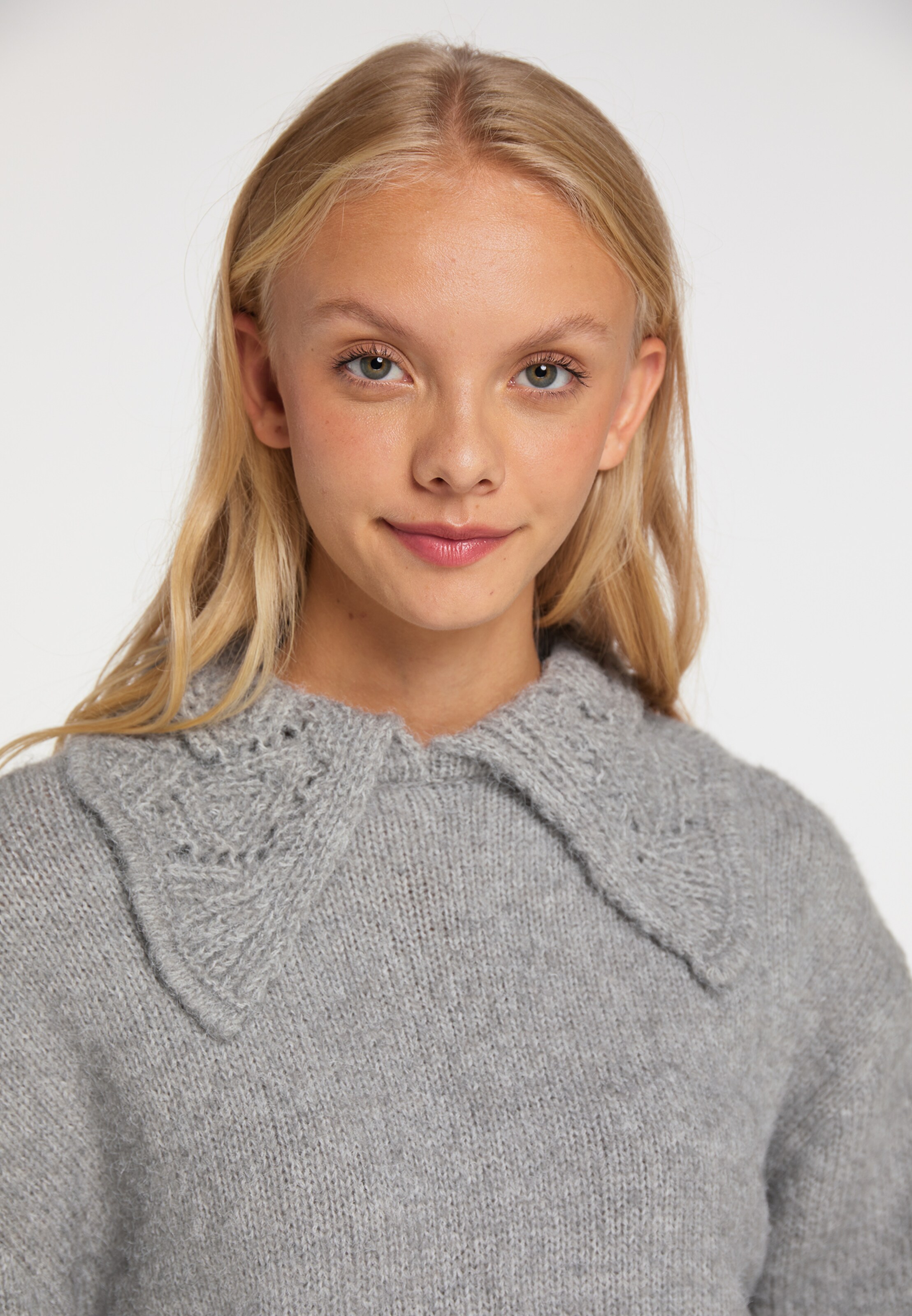 MYMO Pullover in Graumeliert 