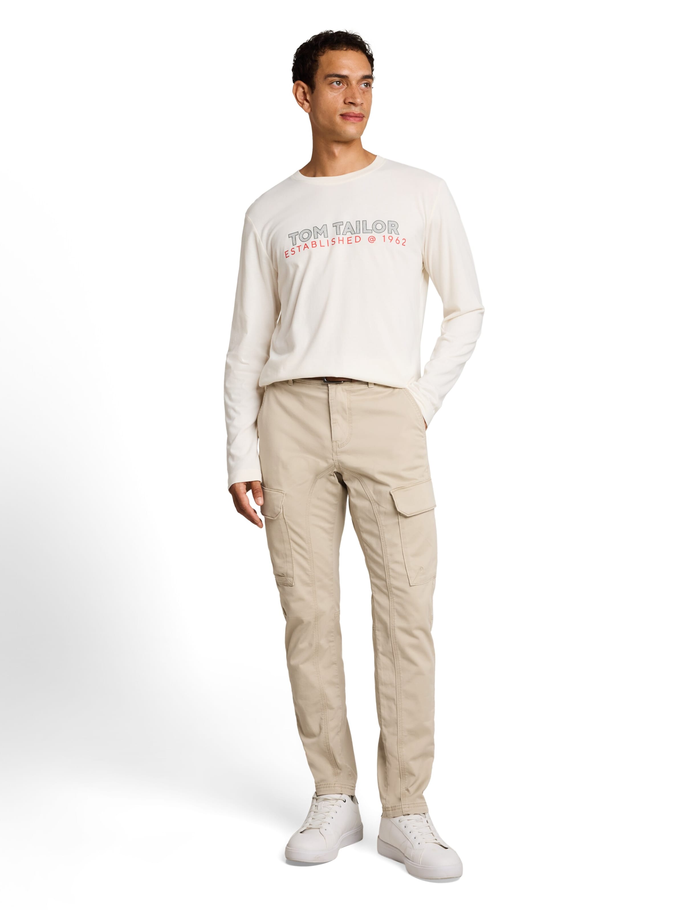 Tapered Pantaloni cu buzunare 'Tyler' de la TOM TAILOR pe bej