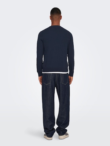 Only & Sons Pullover 'Rex' in Blau