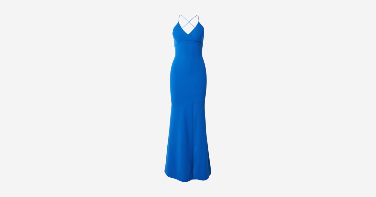 Wal G. Evening Dress 'ARGENTINE' female blue plain colored size 12 Wal G. Evening Dress 'ARGENTINE' female blue plain colored size 12