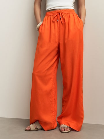 Wide Leg Pantalon Next en orange : devant