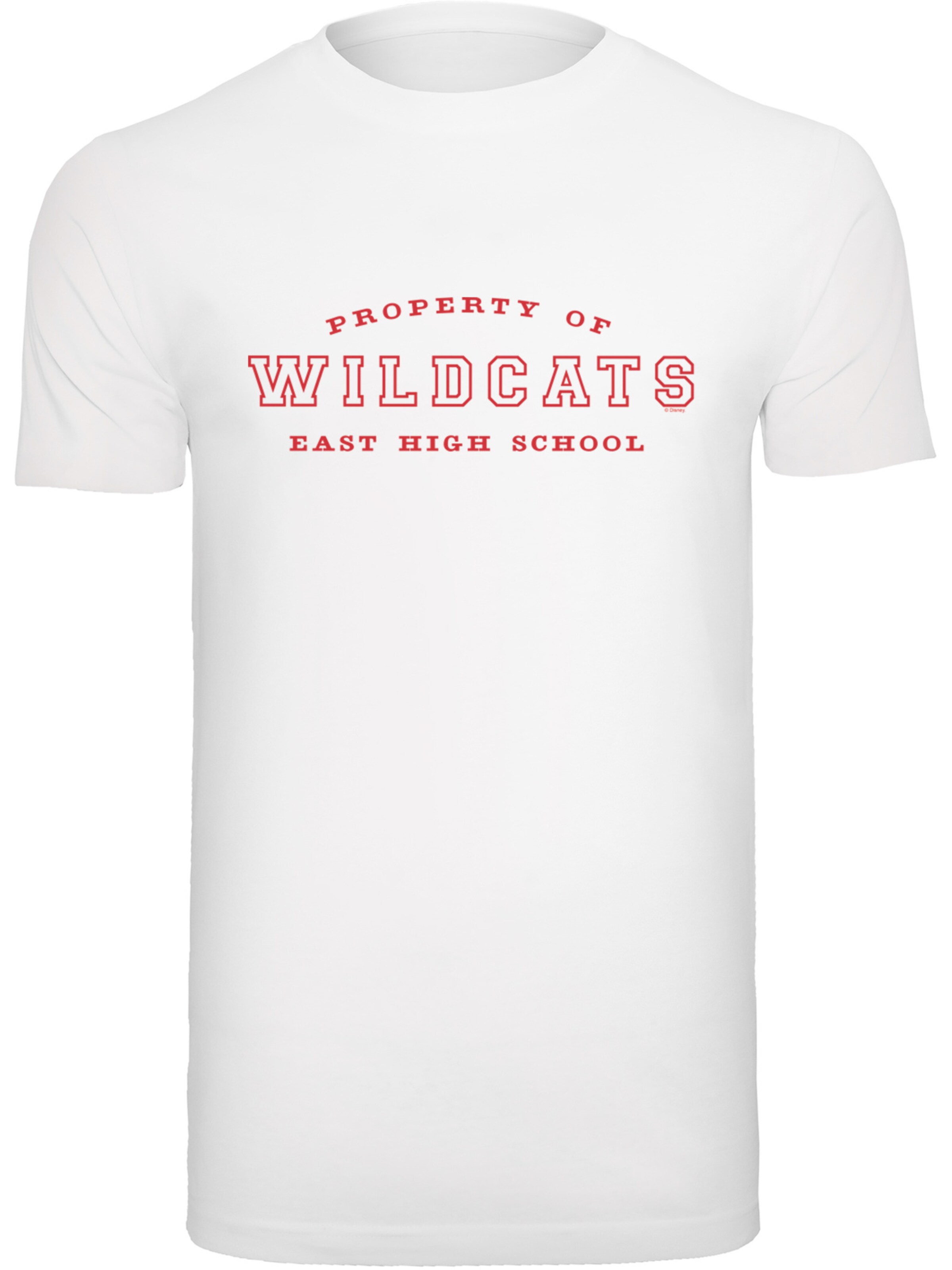 F4NT4STIC Shirt 'Disney High School Musical The Musical Property Of Wildcats' in White: front