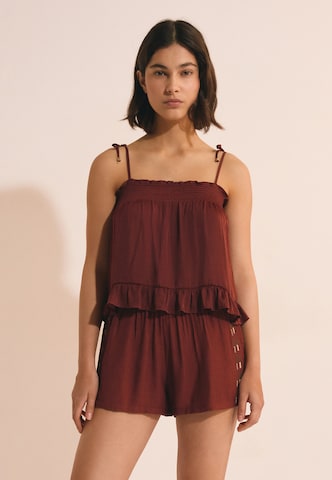 Camicia da notte 'Orin' di ETAM in rosso: frontale