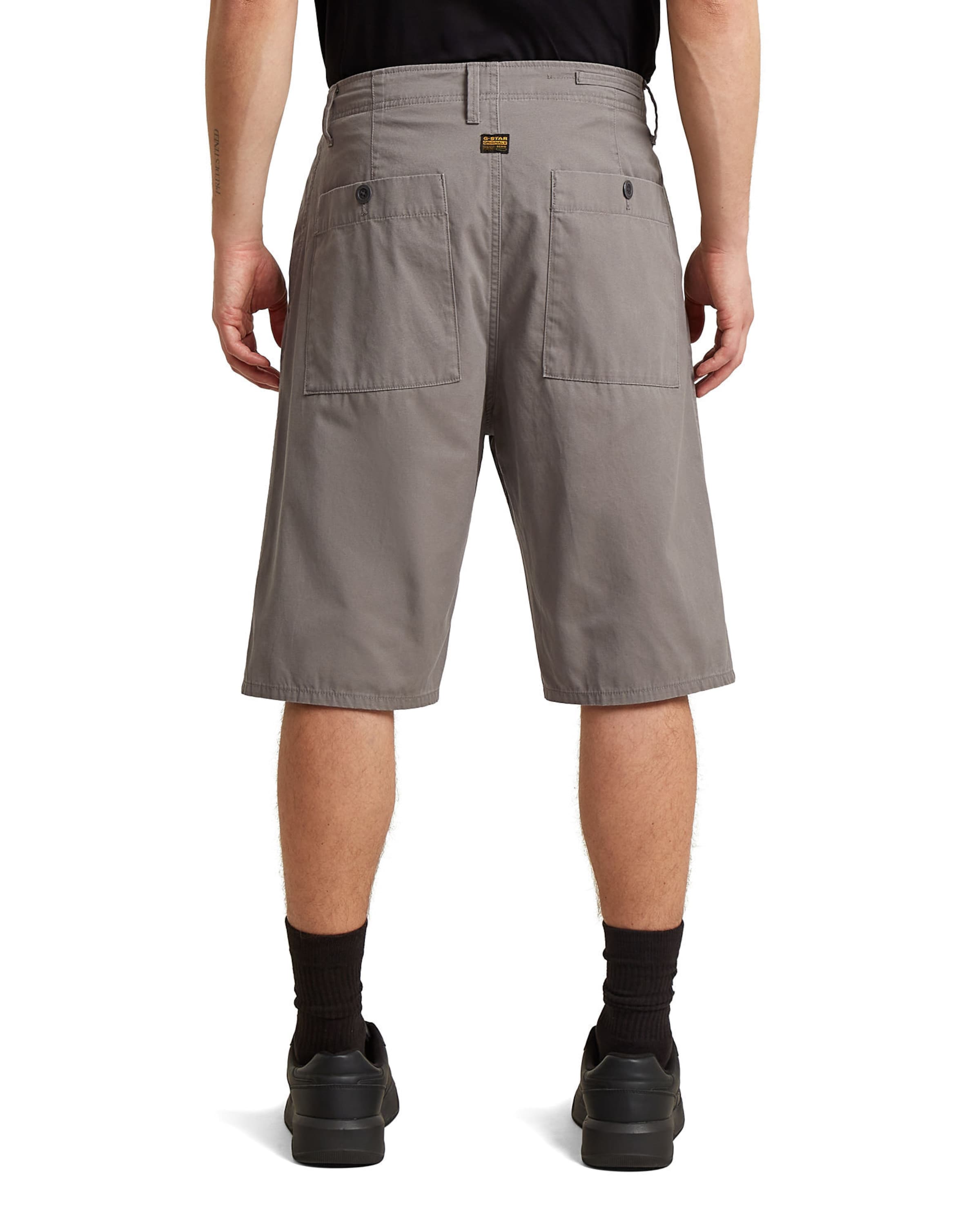 G-STAR Regular Chino 'Pleated Chino Shorts' in Grijs