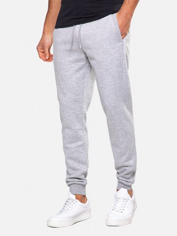 Threadbare Tapered Pants 'Ottoman Slim Fit' in Grey: front