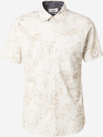 Coupe slim Chemise s.Oliver en beige : devant