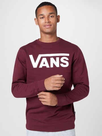 VANS Sweatshirt in Red: front