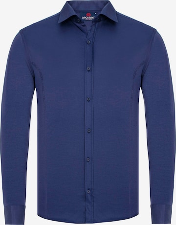 CIPO & BAXX Slim fit Button Up Shirt in Blue: front