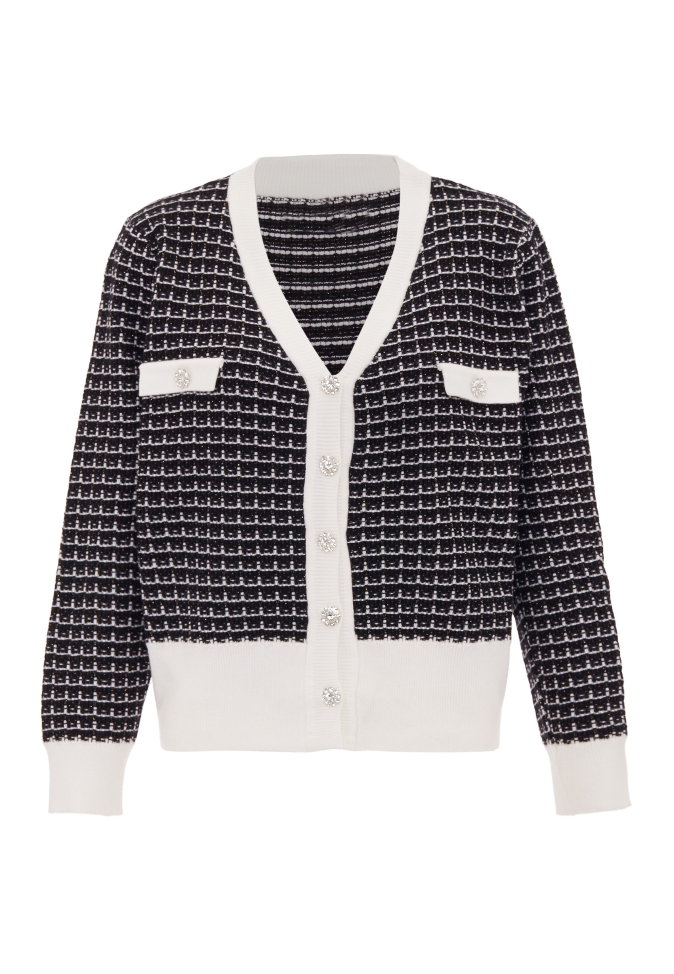 NAEMI Knit cardigan in White: front