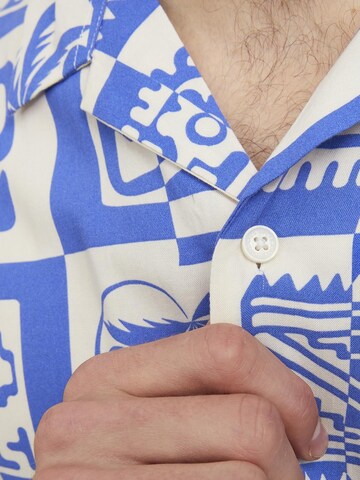 JACK & JONES Классический крой Рубашка 'JJLuke Ocean Resort' в Синий