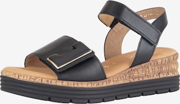 Sandales 'G-Weite' GABOR en noir : devant