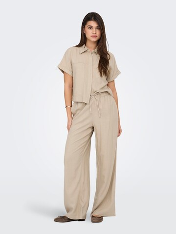 Wide Leg Pantalon 'ONLCARO' ONLY en beige