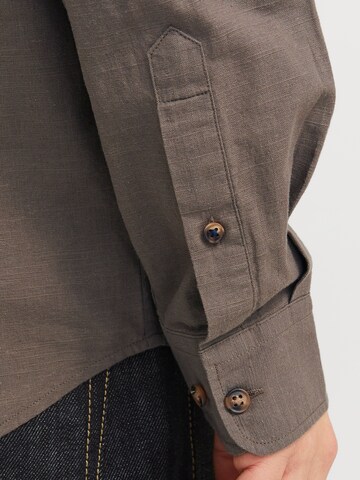 JACK & JONES Regular fit Button Up Shirt 'JJESummer' in Brown