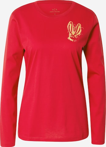 ARMANI EXCHANGE T-shirt i röd: framsida