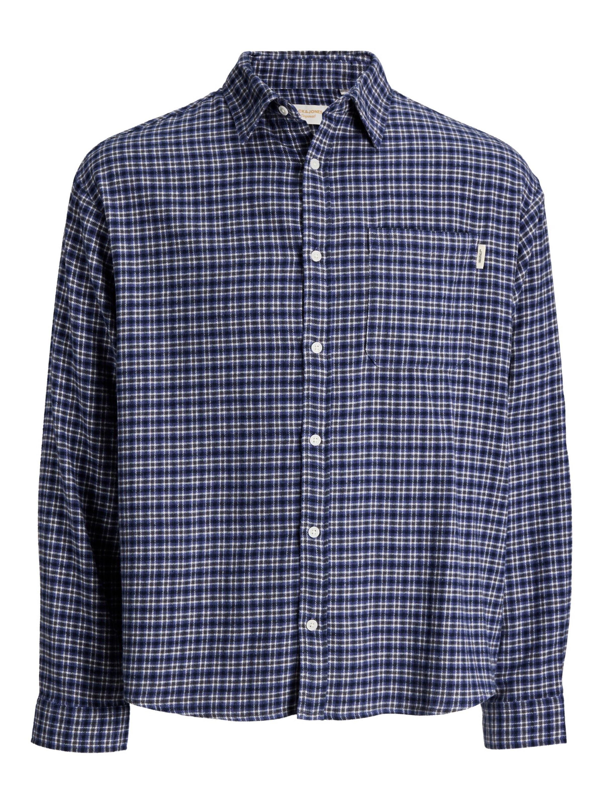 JACK & JONES Regular fit Button Up Shirt in Blue: front