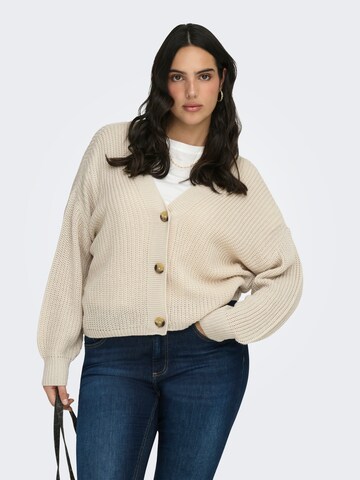 ONLY Carmakoma - Casaco de malha 'CARCarol Nice' em cinzento: frente