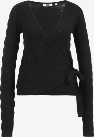 WE Fashion Knit Cardigan in Black: front