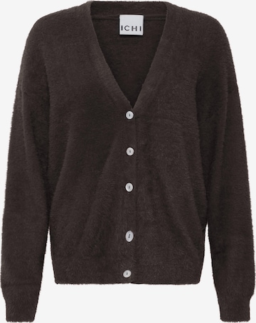 ICHI Gebreid vest 'IHBRULA' in Bruin: voorkant