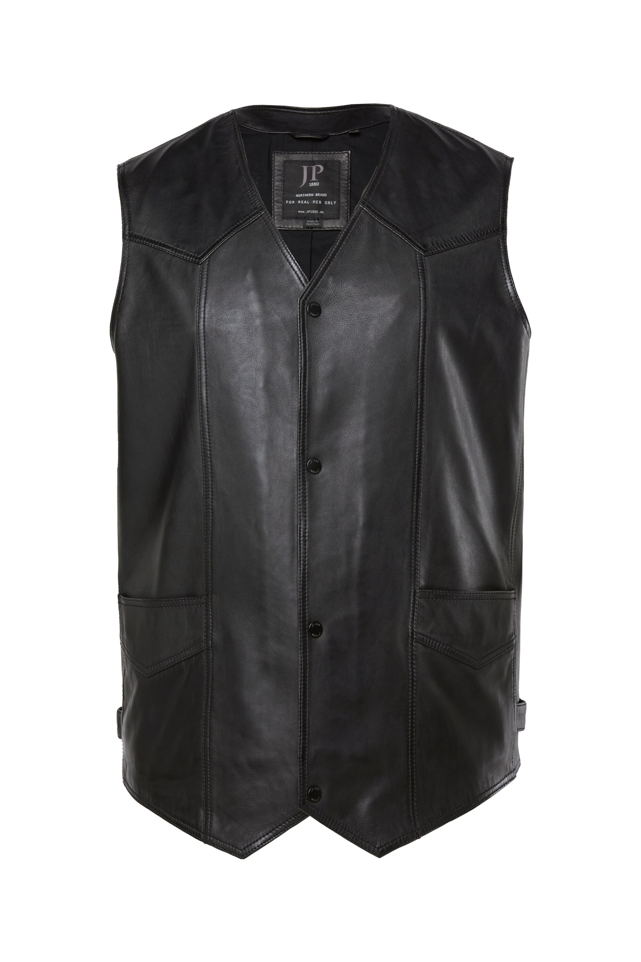 JP1880 Weste in Schwarz: Vorderseite