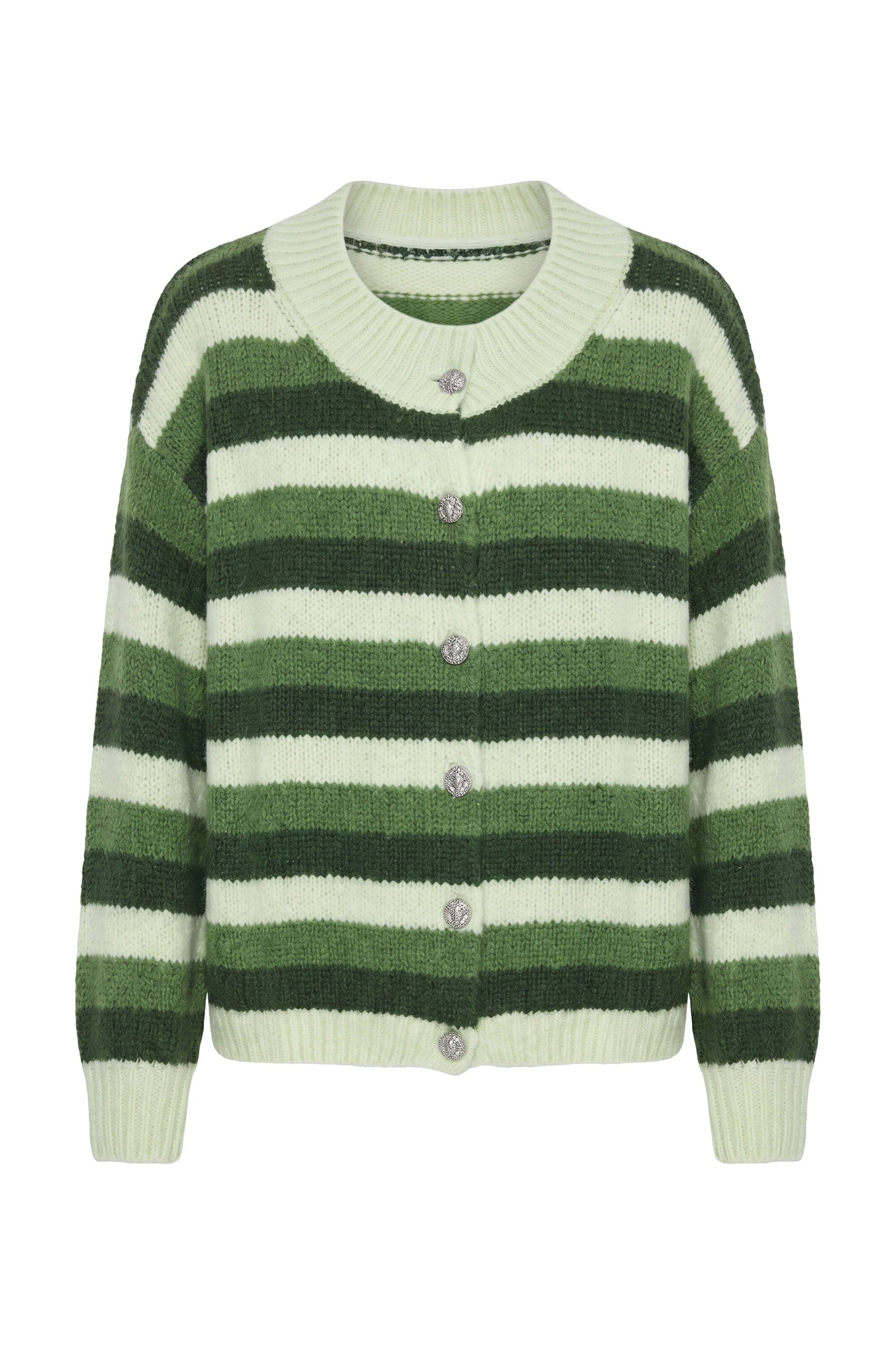 Studio Untold Strickjacke in Grün: Vorderseite