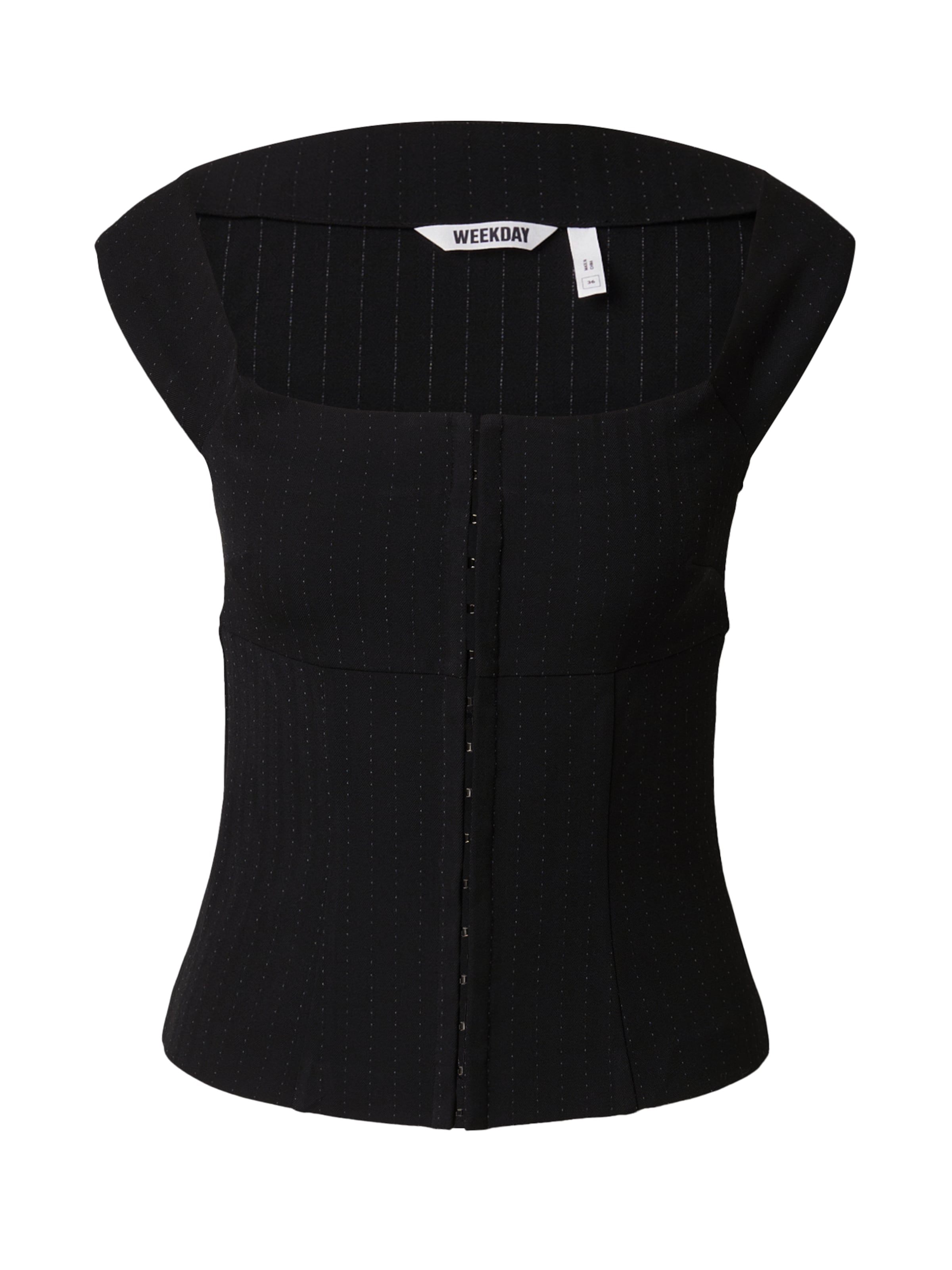WEEKDAY Toppi 'Raven' värissä musta: etupuoli