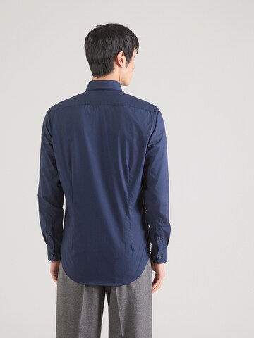 Michael Kors - Ajuste estrecho Camisa en azul: atrás