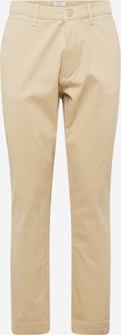 ESPRIT Slimfit Lærredsbukser i beige: forside