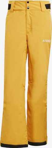 ADIDAS TERREX Regular Outdoor Pants 'Xperior 2L' in Yellow: front