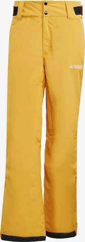 Regular Pantalon outdoor 'Xperior 2L' ADIDAS TERREX en jaune : devant