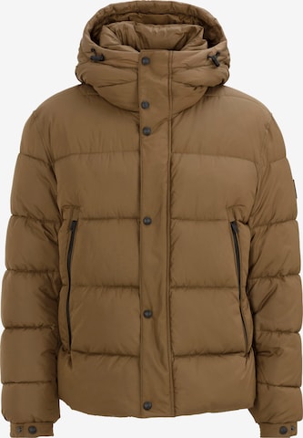 BOSS Winter Jacket in Green: front