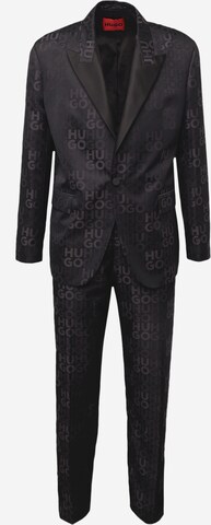 HUGO Regular Kostym 'Kris' i svart: framsida