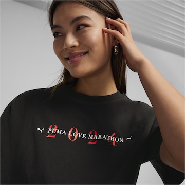 T-Shirt fonctionnel 'Love Marathon Grafik' PUMA en noir