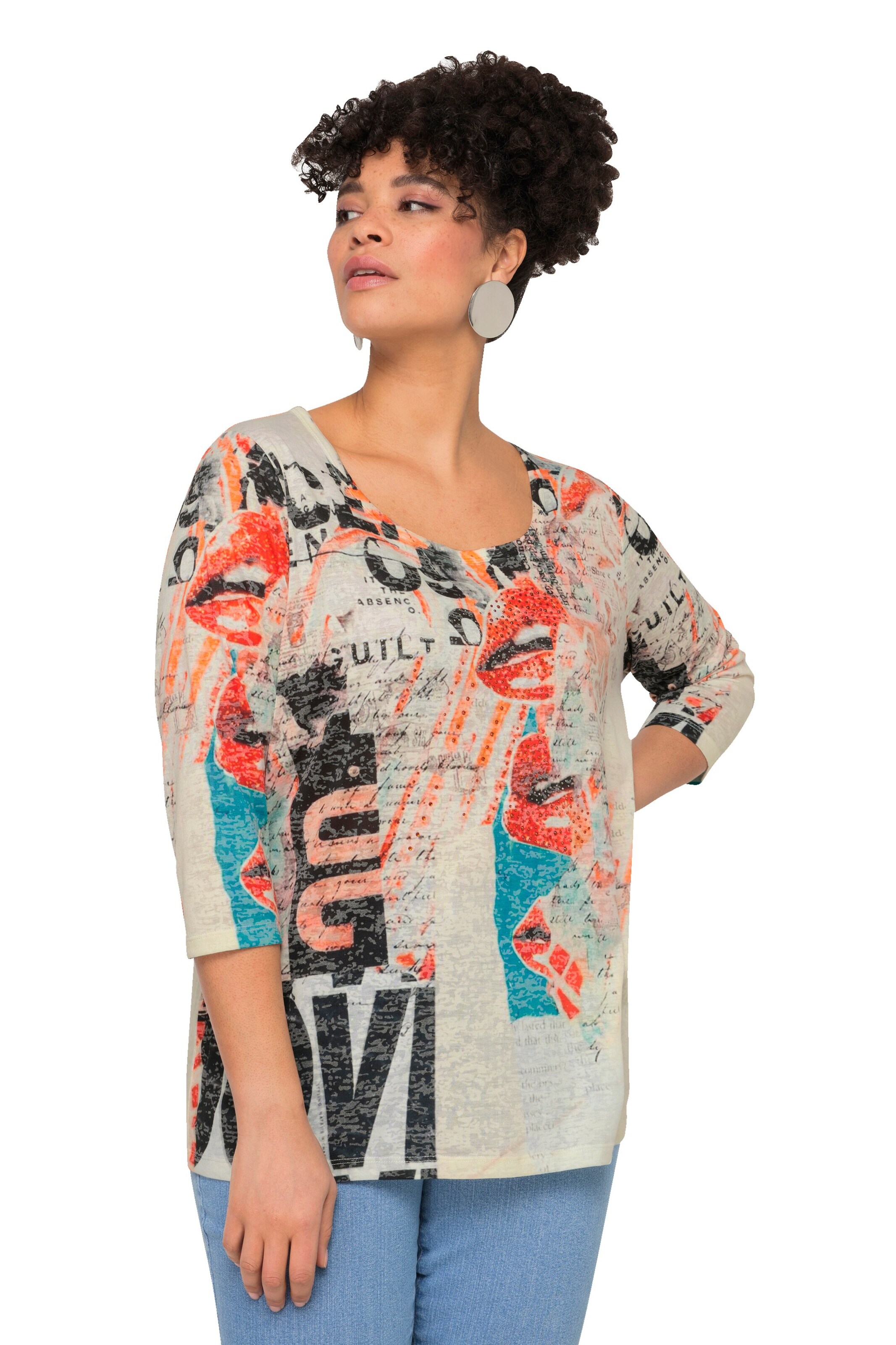 T-shirt MIAMODA en beige : devant