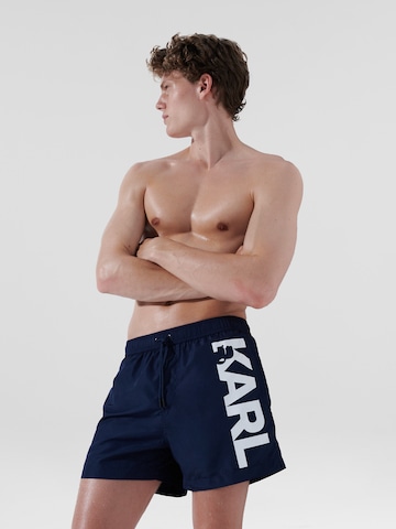 Karl Lagerfeld Zwemshorts in Blauw: voorkant